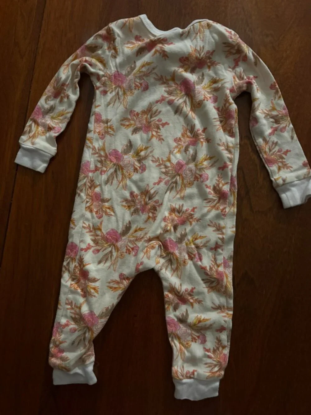 Milk Barn floral organic cotton sleeper, size 3-6 months